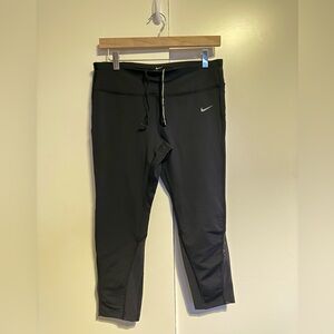 Nike Dri-FIT Running Capri Leggings, Size: L, Color: Black, Good Condition